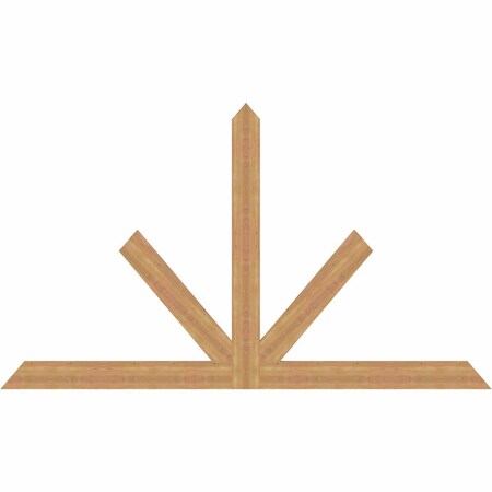 Ekena Millwork Saratoga Timber Gable Bracket, Western Red Cedar, 96"W x 56"H x 1 1/2"D x 5 1/2"F, 14/12 Pitch GBW096X56X0206SAR00SWR